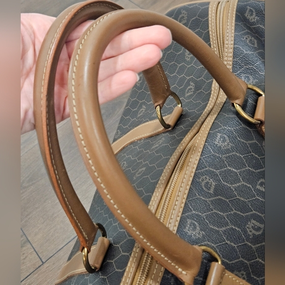 Vintage DIOR Honeycomb Weekender/Duffle/ Travel Bag W/ COA - Picture 14 of 16